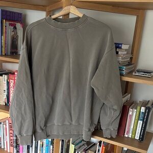 Women's Casual Crewneck Sweatshirt - Olive